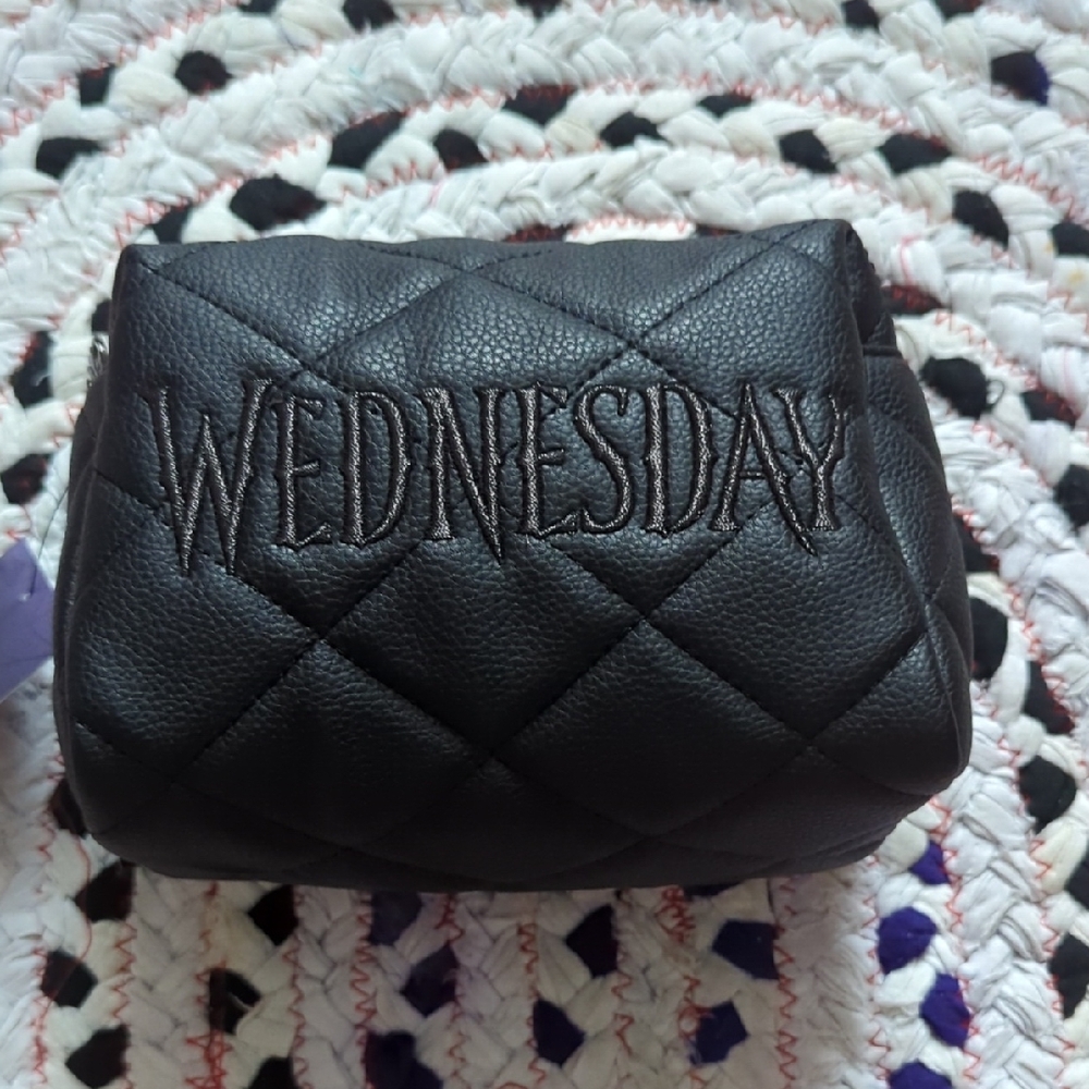 Primark Quilted Black 'Wednesday' Cosmetic Case